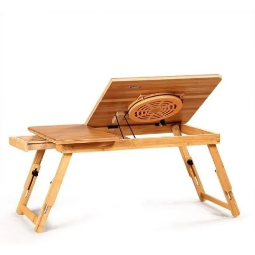 TABLE Laptop en Bois bamboo Ventilée BM92