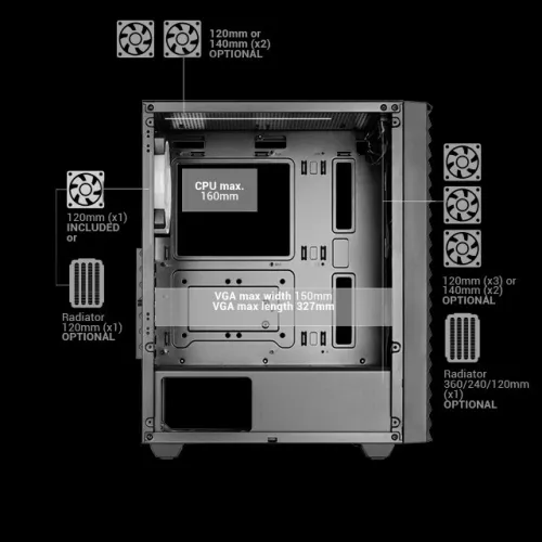 Boitier MARS GAMING MC-VOLT BLACK