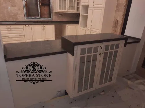 Plan travail en quartz et granite