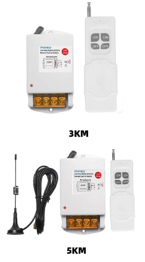 Interrupteur télécommande sans fil 380v 3km