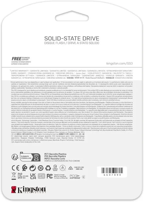 Ssd Nvme 1TB Kingston NV3 Gen4 (Gros)