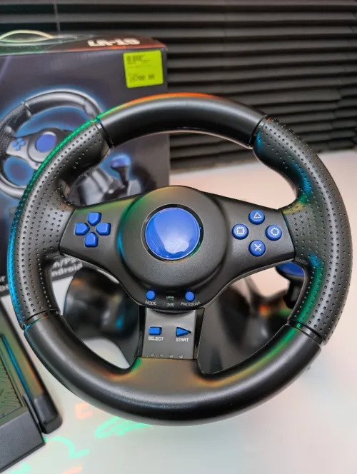 Volant Gaming GT-V7 7in1 avec pédales pour PC PS3 Xbox Switch Android