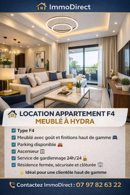 Location Appartement F4 Alger Hydra