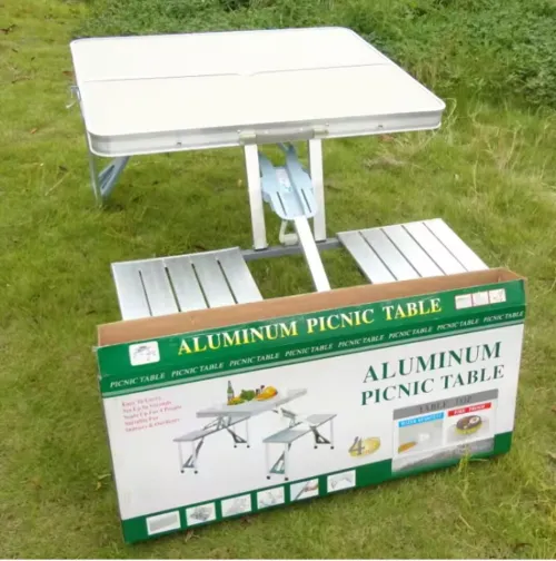 Table Aluminium Pliante 4 Places , Extérieure et Camping