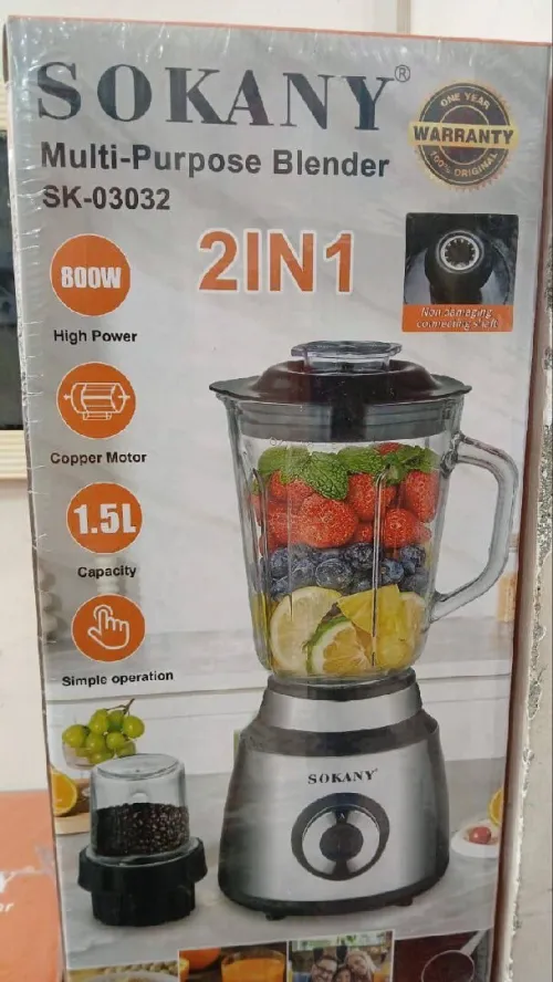 Mixeur Électrique Sokany Avec Moulin À Café 800 W