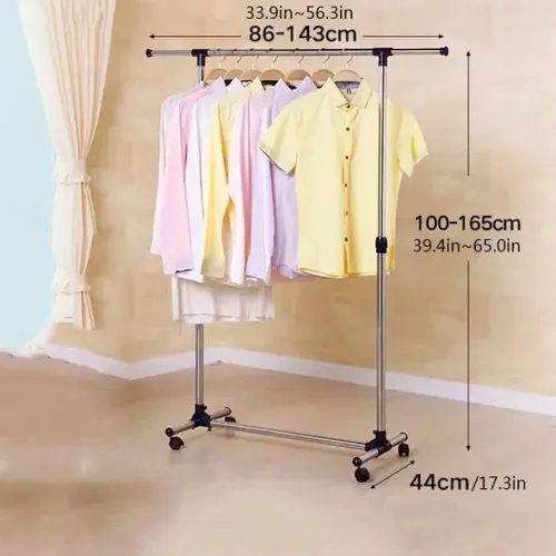 Tringle pour Vêtements avec roues رف ملابس