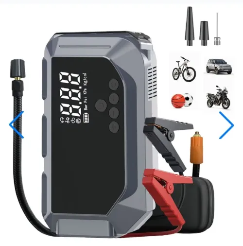 Booster de Batterie et Compresseur محرض بطارية السيارة و نافخ عجلات