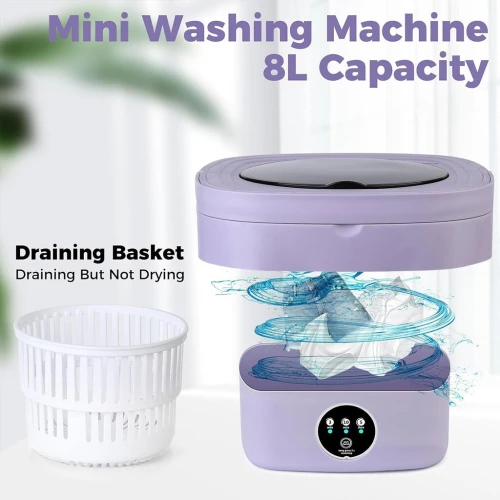 Mini Machine à Laver 8L غسالة ملابس صغيرة