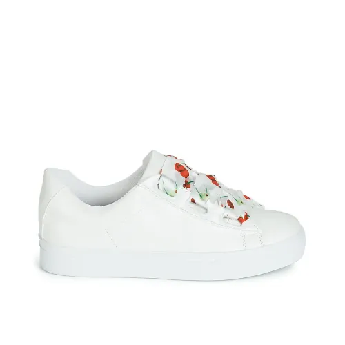BASKETS ANDRÉ FEMME SOLANGE CUIR BLANC