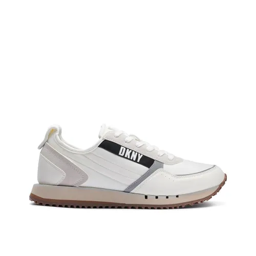 BASKETS DKNY HOMME RUNNER WHITE BEIGE