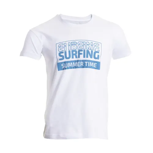 T-SHIRT HOMME DEPART BLANC 100% COTON PRINT