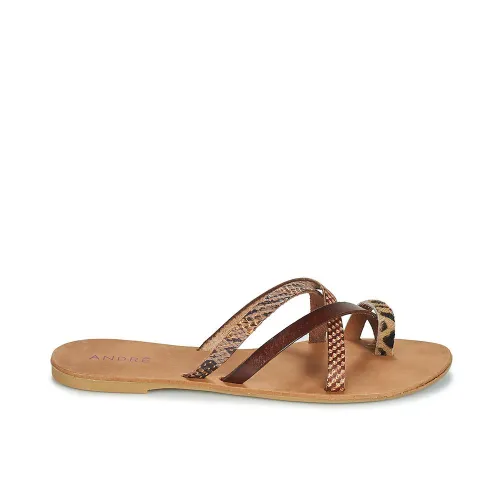 MULES ANDRÉ FEMME RYE MARRON