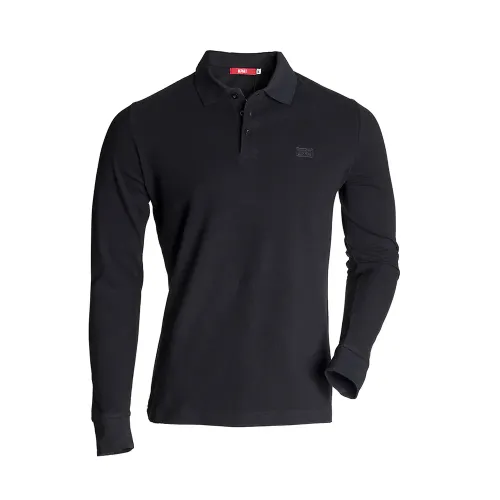 POLO MANCHES LONGUES DEPART HOMME NOIR