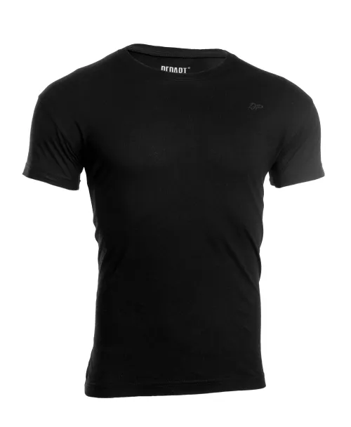 T-SHIRT HOMME DEPART  NOIR 100% COTON SIMPLE 
