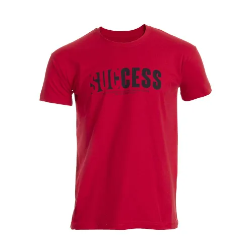 T-SHIRT HOMME DEPART ROUGE 100% COTON PRINT