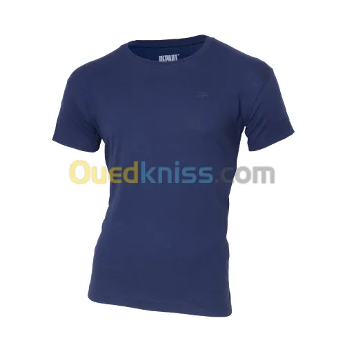 T-SHIRT HOMME DEPART  BLEU 100% COTON SIMPLE 