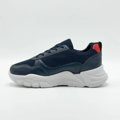 - Chaussure streetwear casual confortable semelle absorbante au chocs - BLEU NUIT - GRIS