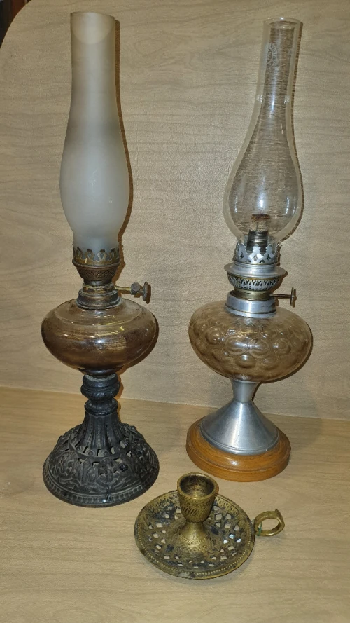 Lampe à Pétrole Antique Victorienne / édouardien , vintage, kinké de collection