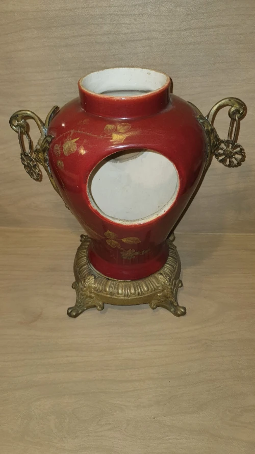 Vase décoratif en céramique, orné d'une monture en bronze LIQUIDATION