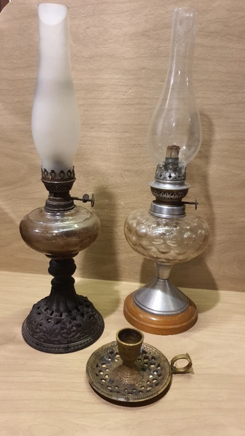 Lampe à Pétrole Antique Victorienne / édouardien , vintage, kinké de collection
