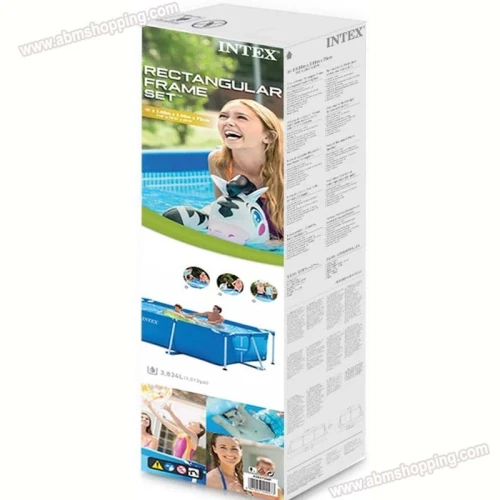 Piscine Rectangulaire 300x200x75 cm à cadre métallique  Intex
