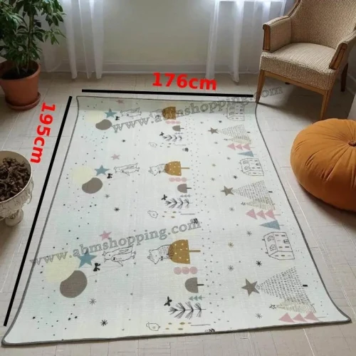 Tapis déveil double face pour bébé 195x176cm