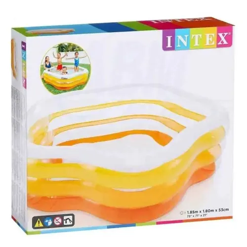 Piscine Gonflable Etoile, Couleurs Aléatoires 185 x 180 x 53 cm INTEX