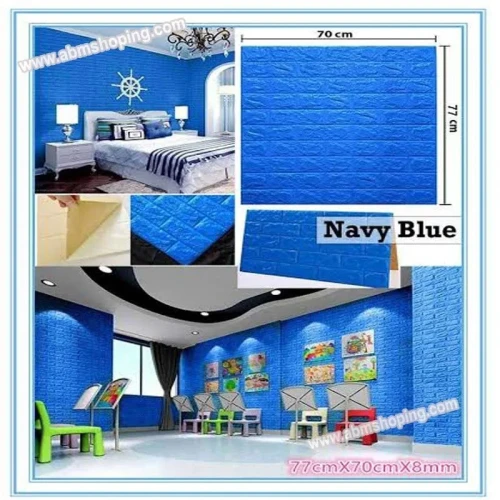 Papier mural adhésif 3D Bleu