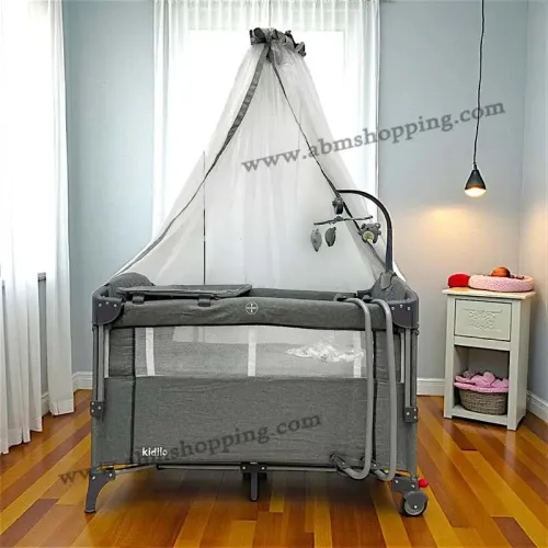 Lit parc Cododo Balançoire 3en1 à 2 Niveaux 105x65cm | Kidilo