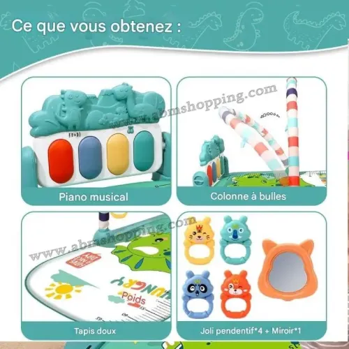 Tapis musical déveil 76x56x43cm