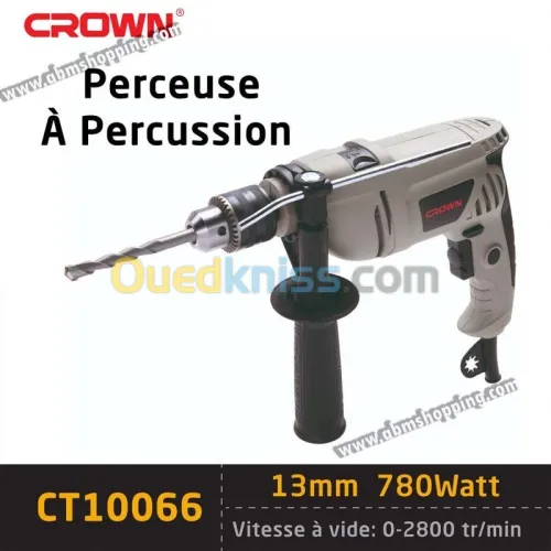 Perceuse A Percussion 780W 13mm - Crown