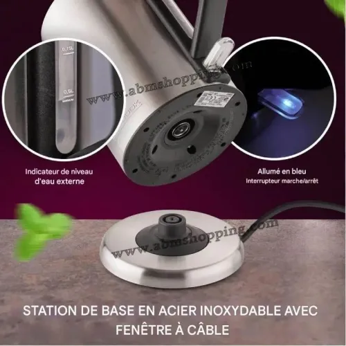 Bouilloire électrique en inox 1L 2200W | Proficook