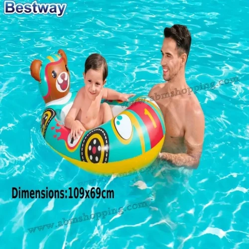 Bateau bouée gonflable Bear 109 x69cm | Bestway Bateau bouée gonflable Bear 109 x69cm | Bestway