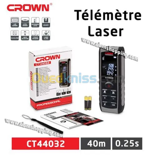 Télémètre laser 40m - Crown