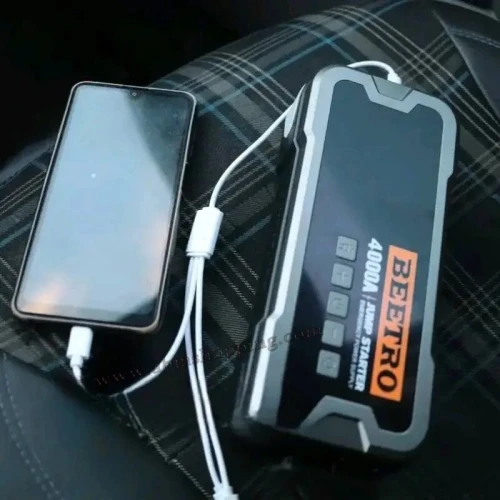 Booster batterie 4 in1 4000A, compresseur 10 Bar, Power Bank 24000 mAh et lamp torche