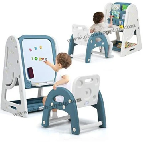 Bureau enfant avec rangement et tableau 2En1 | FERDI PLAST (F) 