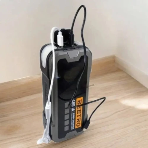 Booster batterie 4 in1 4000A, compresseur 10 Bar, Power Bank 24000 mAh et lamp torche
