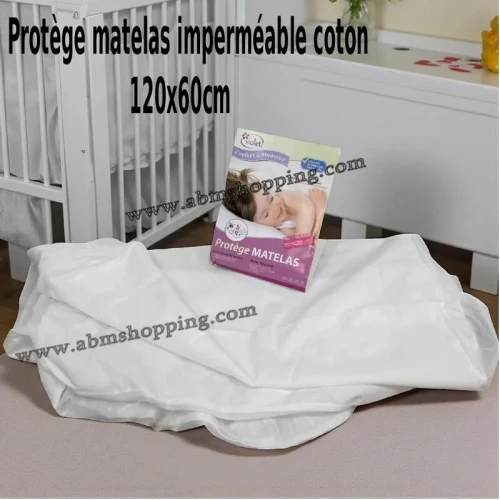Protège matelas imperméable coton120x60cm