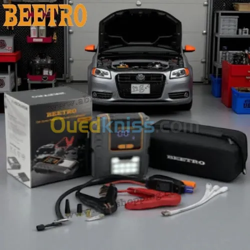 Booster batterie et gonfleur de pneu 2500A 23800mAh 4en1 | Beetro