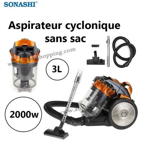 Aspirateur cyclonique sans sac 3L 2000W | SONASHI