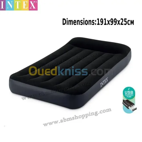 Matelas gonflable USB intégré queen king191x99x25cm Intex