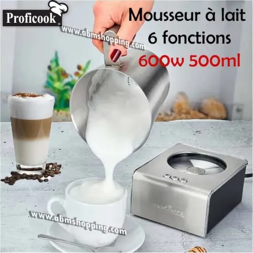Mousseur à Lait 6 Fonctions 600W 500ml _ProfiCook