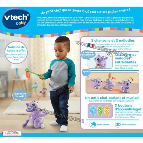 Mina mon chat attrap poisson  chat interactif | Vtech