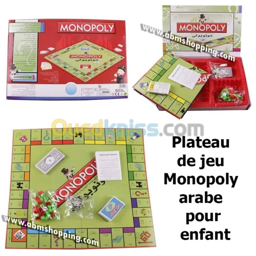 Plateau de jeu Monopoly arabe pour enfant -Monopoly