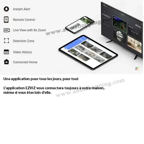 Caméra de Surveillance Waterproof Extérieure 360 WiFi 1080P avec Détection Humaine et Vision Nocturne Smart Home Camera | EZVIZ H8c