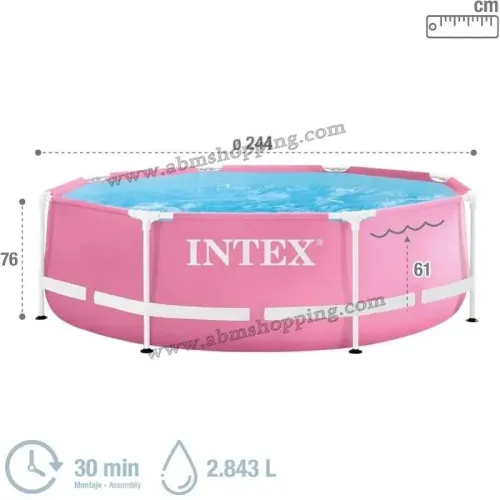 Piscine ronde rose 244 244 76cm Intex