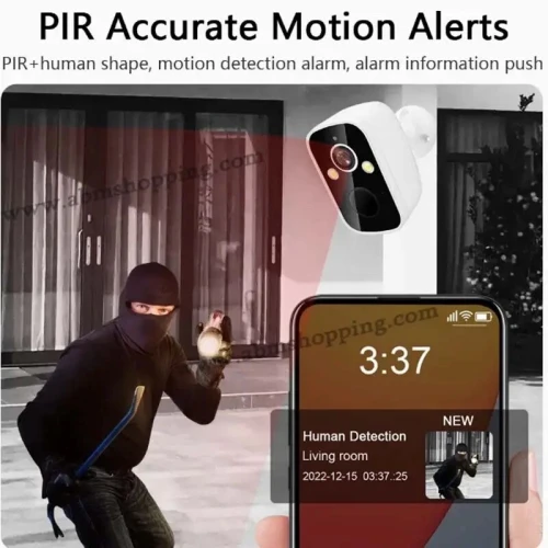 Caméra de Surveillance Extérieure Sans Fil WiFi Batterie 5000mAh HD avec Vision Nocturne et Alarme | O-KAM Pro