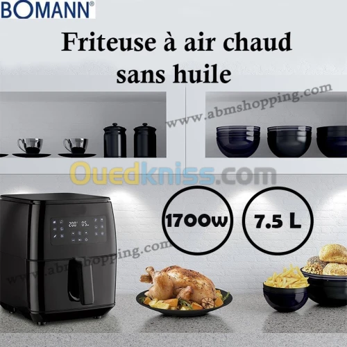 Friteuse à air chaud sans huile 7.5L ,1700W | BOMANN   - AIR FRAYER القلاية الهوائية 