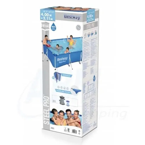 Piscine hors sol Steel Pro 400  211 81 cm  filtre à cartouche Bestway (facturation disponible) 
