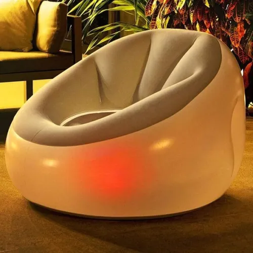 Pouf Gonflable avec Led Incorporée 7 Couleurs 102x97x71cm  Bestway